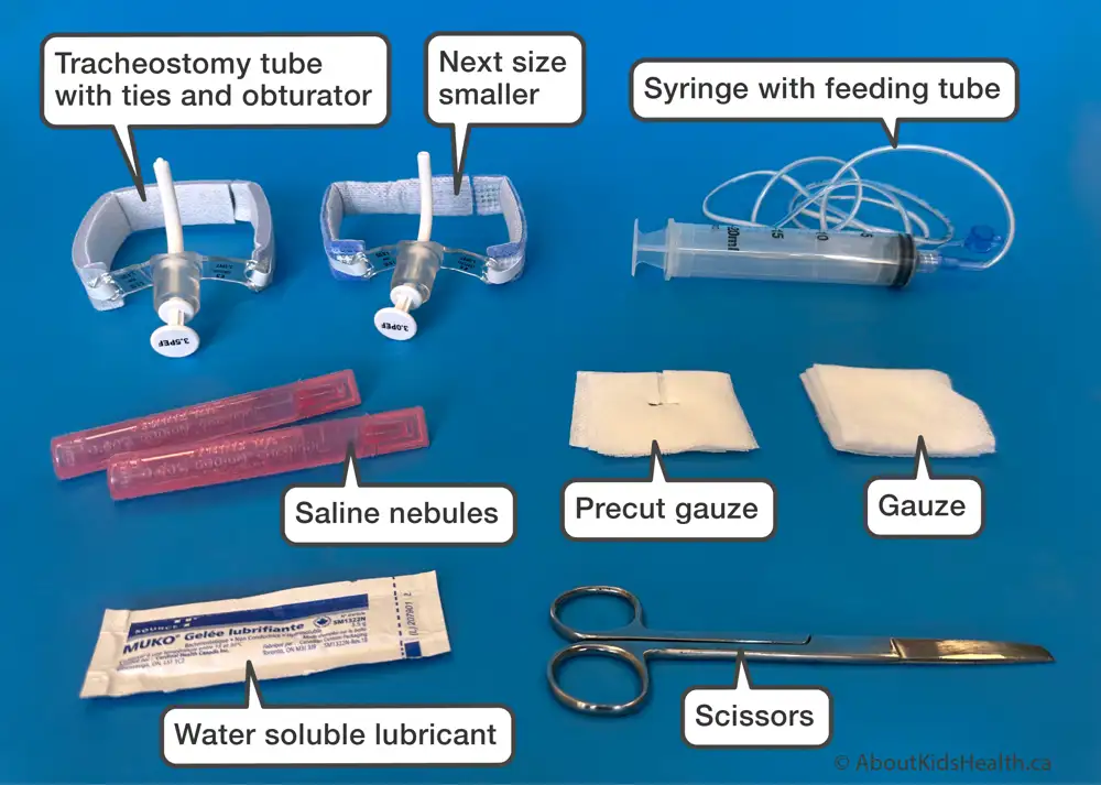 Emergency tracheostomy kit for an uncuffed tube