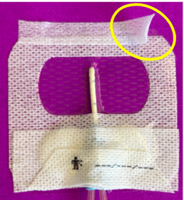 accessory dressing lifting on a CVAD